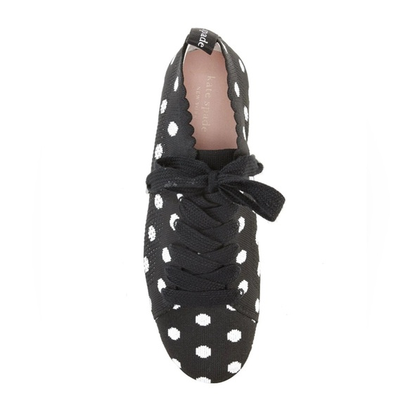 Kate Spade Black and White Polka Dot Sneakers size 7   S36 - Picture 2 of 9
